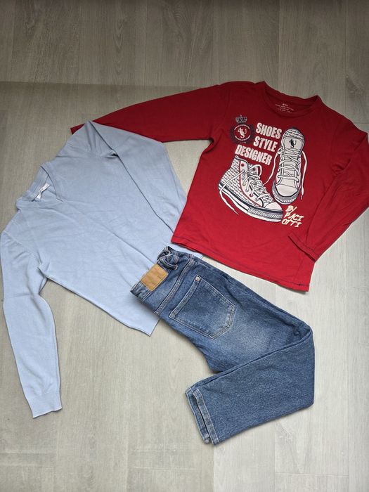 9 lei buc! Lot băiat 134–146 + adidași Reebok 34 | Ideal pentru joaca sau școală