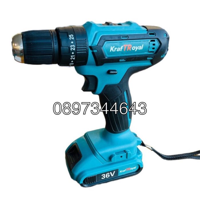 Акумулаторен ударен винтоверт с 2 батерии 36V 8Ah KraftRoyal