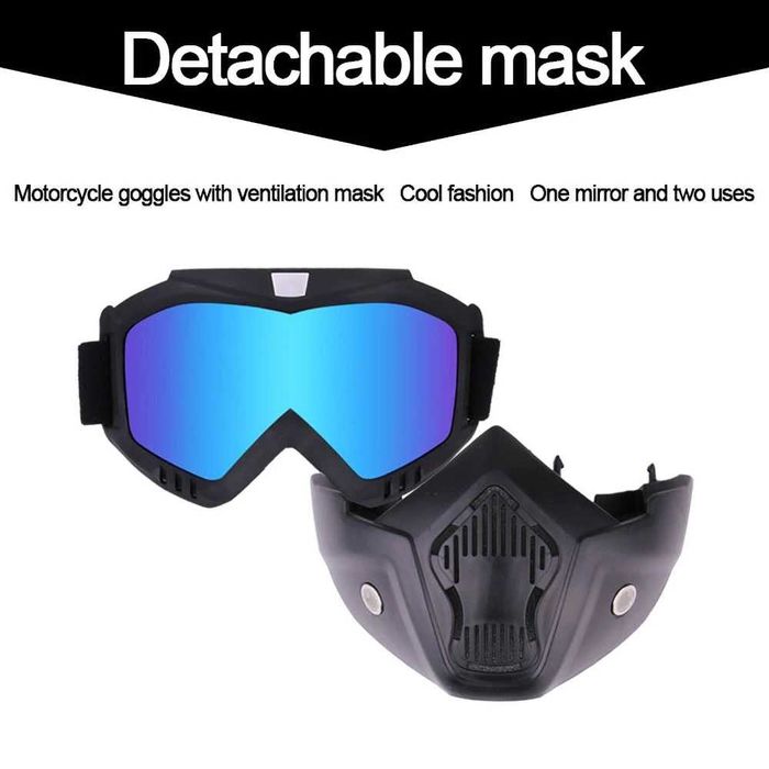 Ochelari + Masca paravant detasabil echipament sportiv moto atv paintb