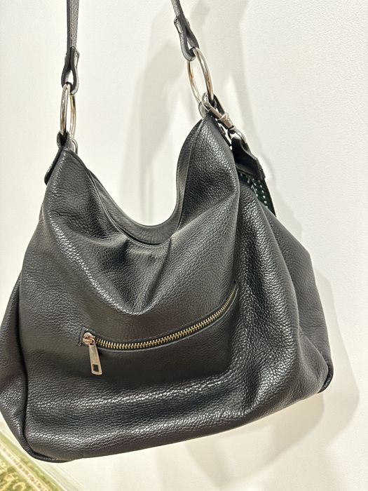 Кожаная сумка шопер