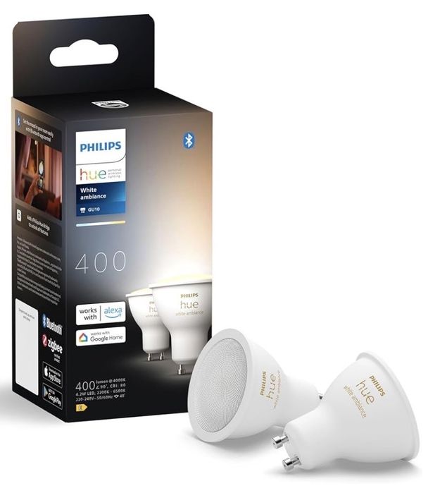 2 Spoturi LED inteligent Philips Hue White Ambiance GU10