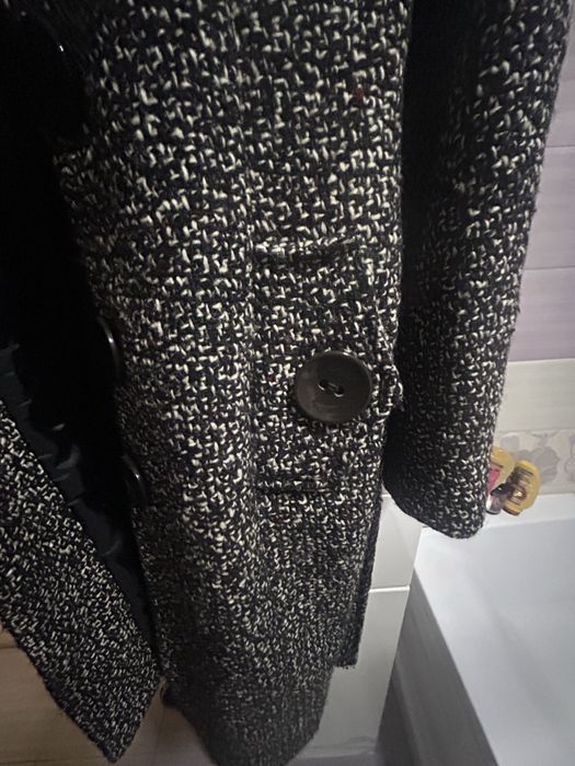 Pardesiu de lana, scurt cu curdon