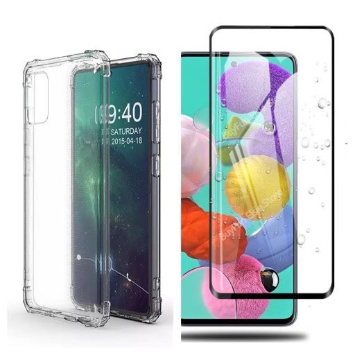 Husa Silicon Slim + Folie Sticla Samsung A12/A13/A32/A15/A05S/A16/A06