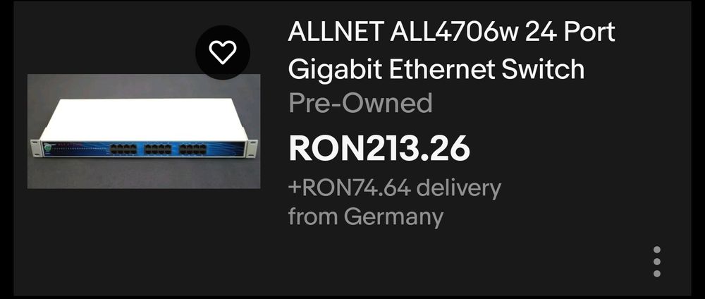 Switch ALLNET ALL4706W 24 Porturi 1000Mbps Gigabit