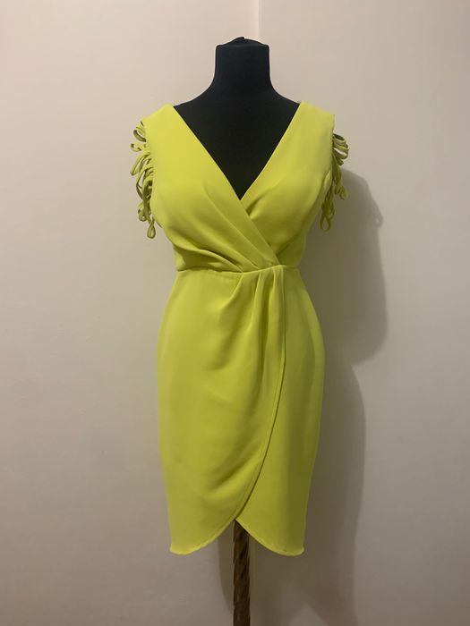 Нова Официална, елегантна рокля, цвят Лайм, марка Seres