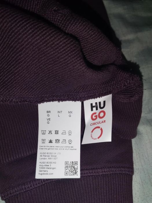 Тъмно червено худи hugo