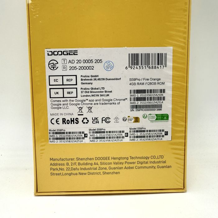 Telefon mobil Doogee S59 Pro 4/128GB 4G Fire Orange