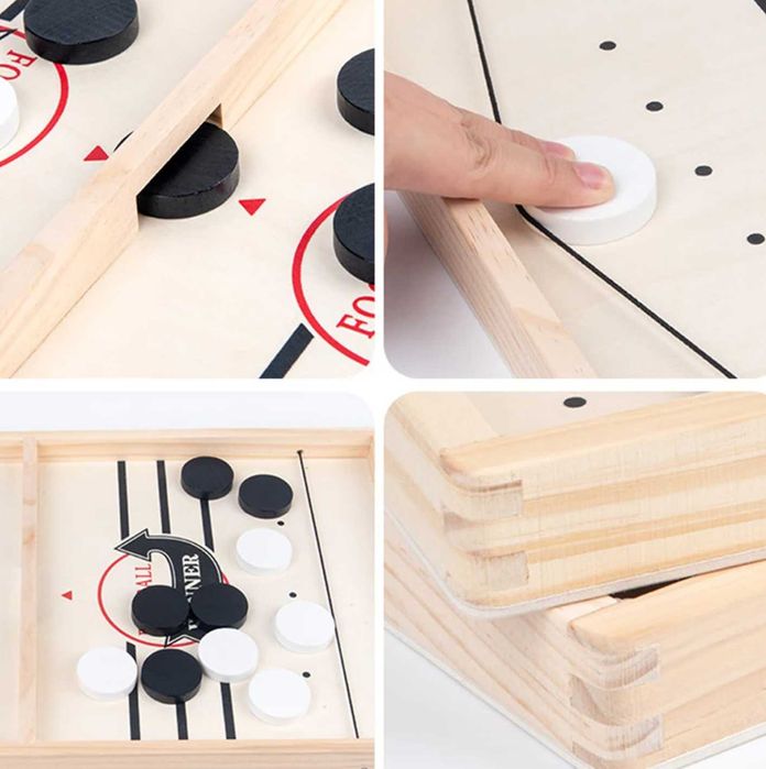 ТОП! интересна игра от дърво - Мач с изстрелващи пулове | Мини хокей