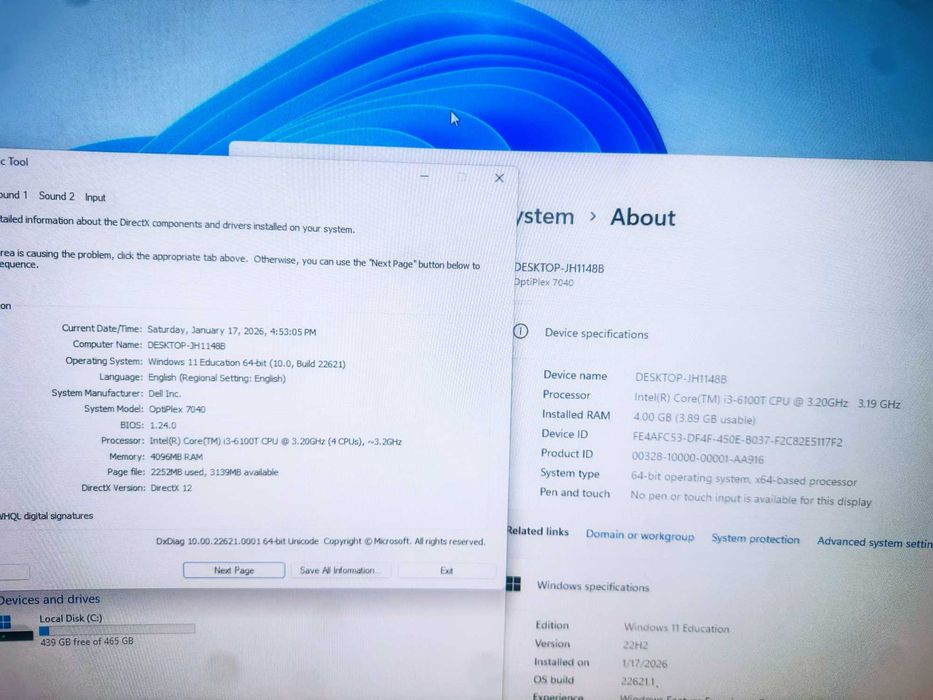 Unitate PC Ultra-Compact Dell Optiplex 7040 USFF (17 x 18 x 3,5 cm)