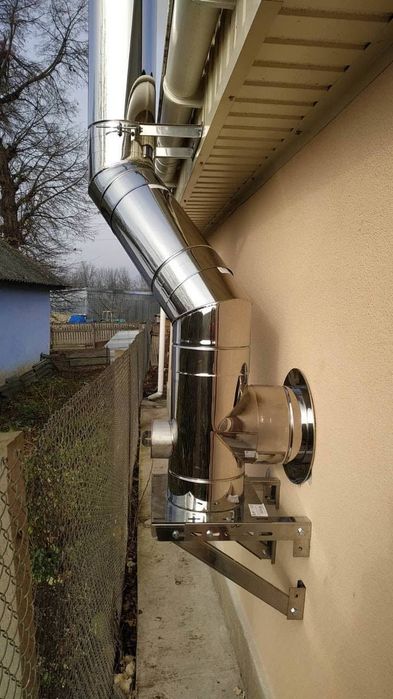 Horn de inox Coș de fum Burlane din inox izolate!