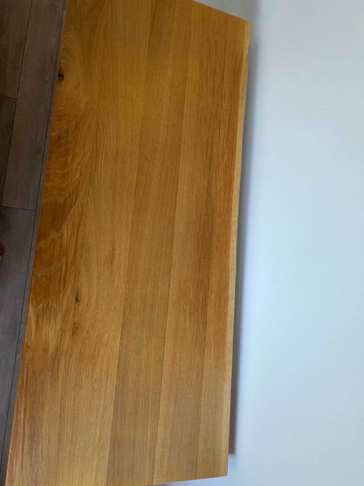 Маса/бюро с плот от дъб и метални крака