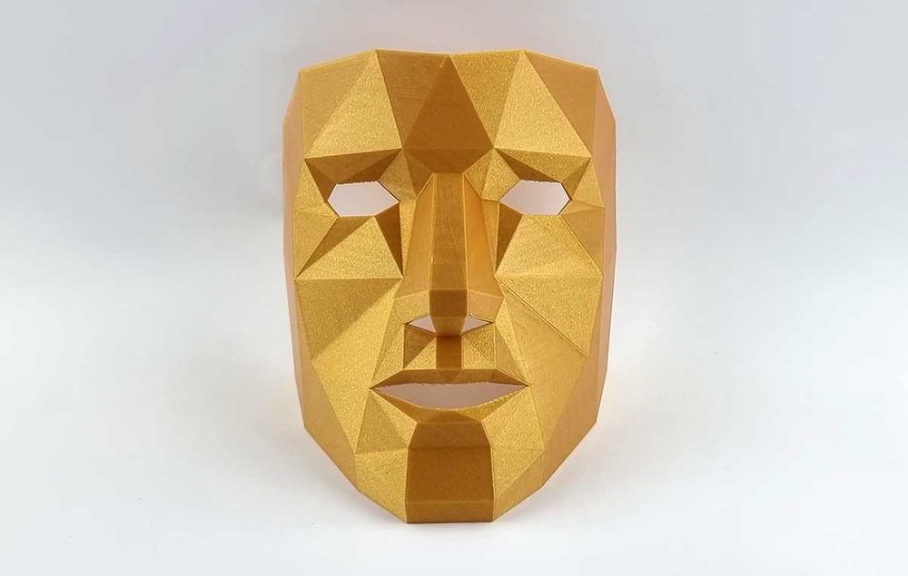 Златна маска в ниски полигони - 3D print