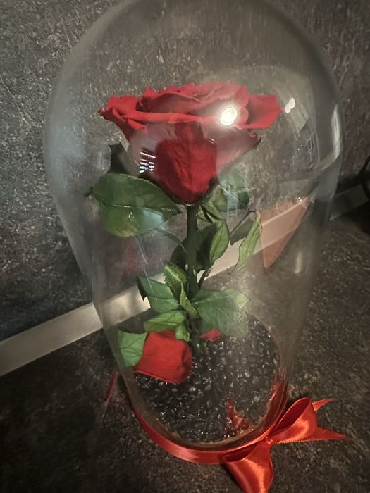 Вечна роза в стъкло