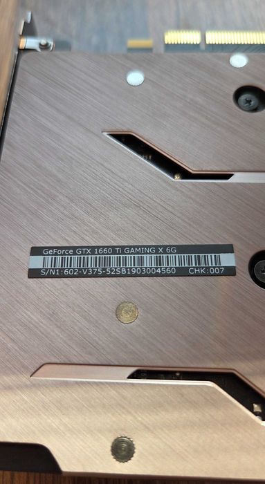 Видео Карта: MSI GeForce GTX 1660 Ti GAMING X 6GB GDDR6