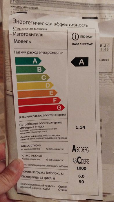 Стиральная машина Indesit 5109 WWW