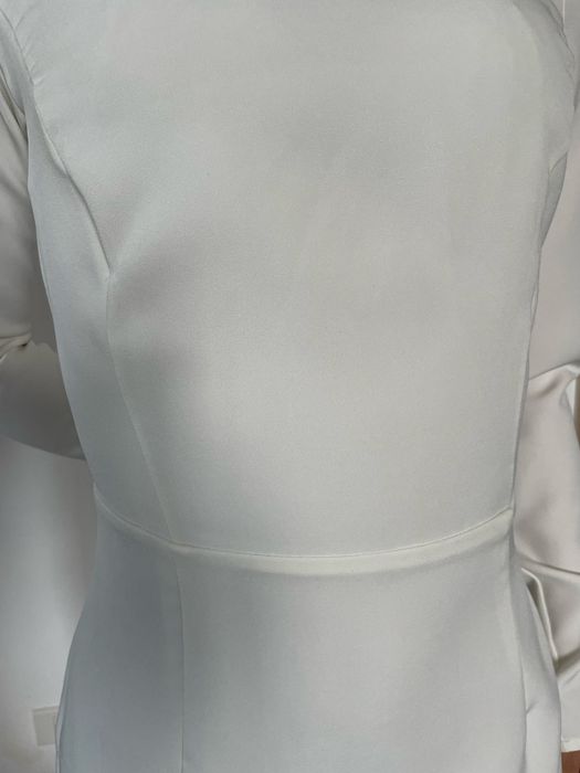 Rochie albă cu trenă, pentru cununie civila  sau nuntă