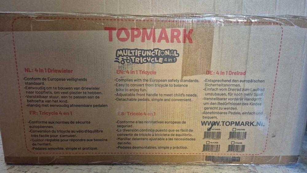 Topmark Kaya 4 in 1 Tricicletă 4 în 1 – Ca Nouă, cu Cutie