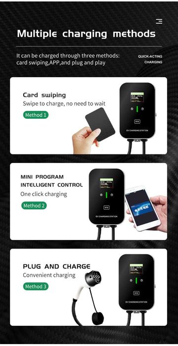 Професионална SMART зарядна станция Type 2 22kW 32A WiFi RFID 5м . НОВА !