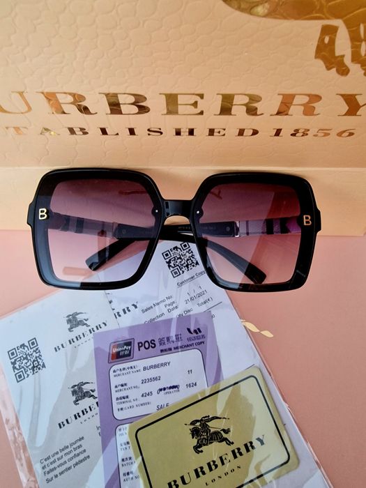 Ochelari de soare dama Burbbery super model, logo metalic auriu