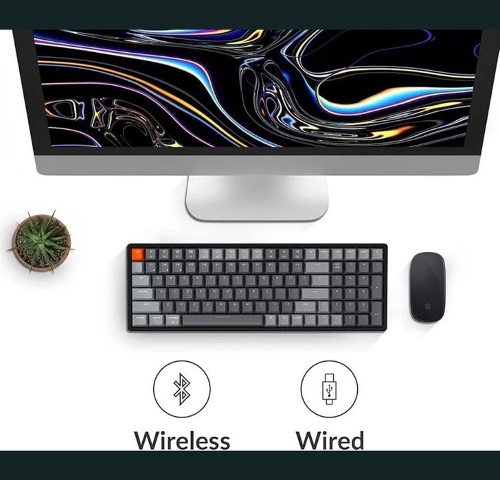 Tastatură mecanică Wi-Fi, Keychron K4C3 RGB, v2