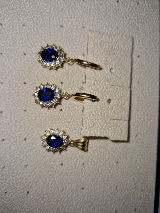 Cercei aur 14 k noi plus pandand