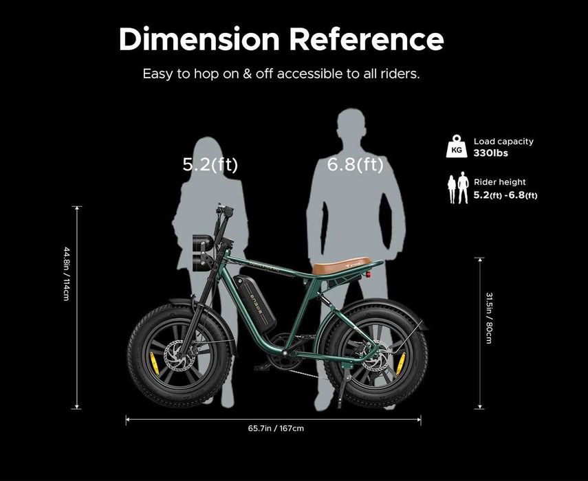 Електрическо колело ENGWE M20 1000W 48V 13Ah single battery