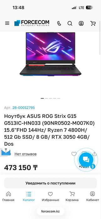 Asus ROG Strix G513IC игровой ноутбук