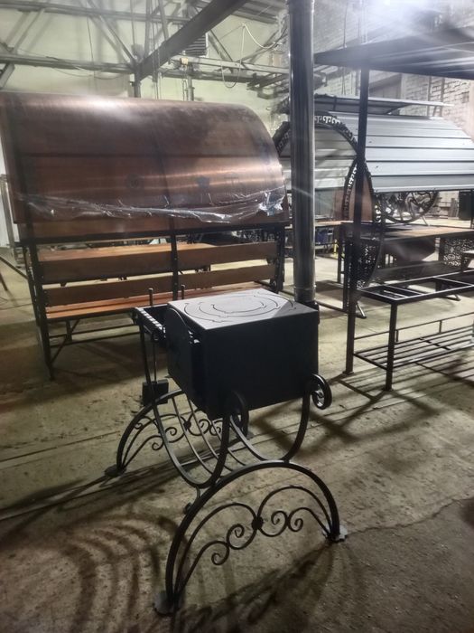 Мангал с печкой .