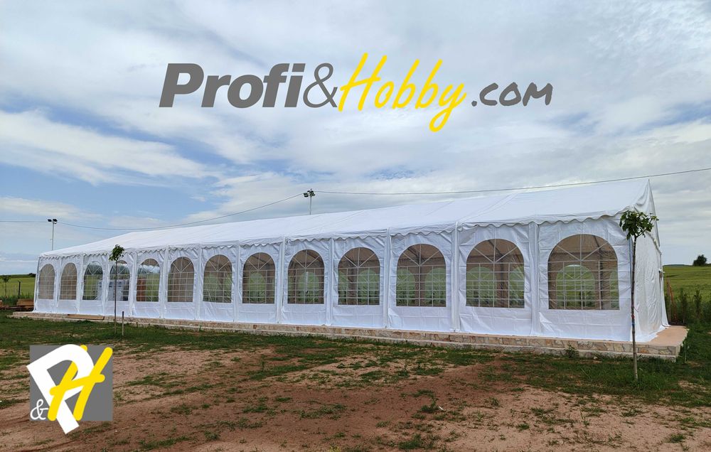 Шатра 5х12 м 2.60 м страници 100% водоустойчив PVC