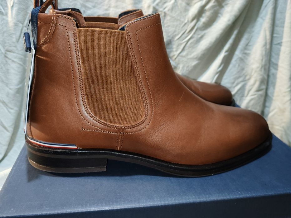 Стилни мъжки кларкове от естествена кожа TOMMY HILFIGER №43