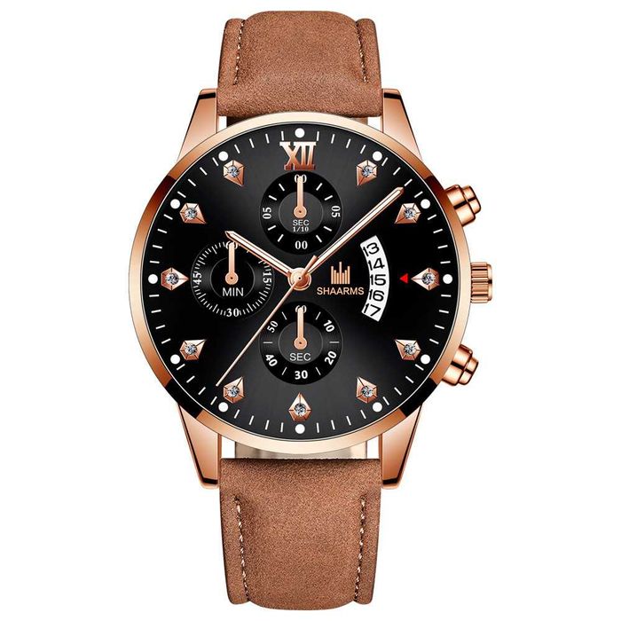 Часы новые, большие и красивые,для  мужчин, с календарём и бриллиантам