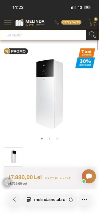 Pompă Caldură Daikin 12kw + unitate interna