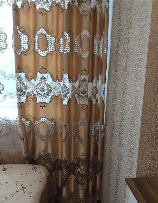 Срочно продам тюль со шторами