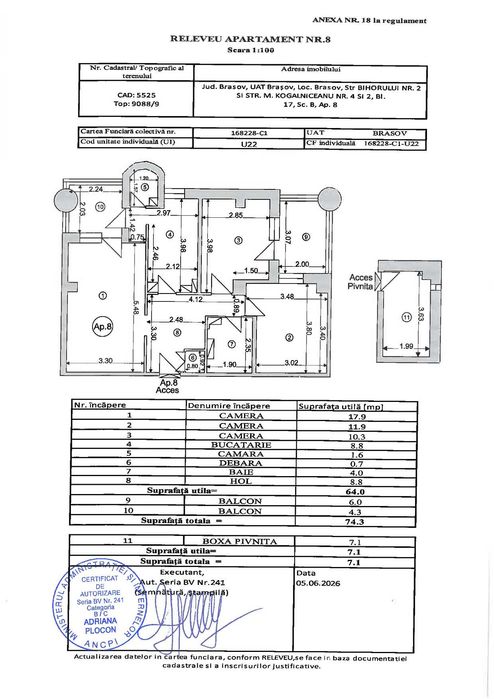 Apartament CU 3 CAMERE CENTRU CIVIC Brasov