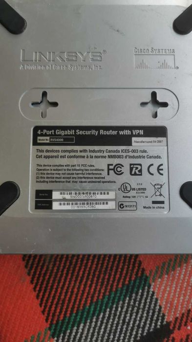 Рутер Cisco RVS4000 4-Port Gigabit Security Router with VPN
