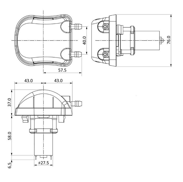 Pompa peristaltica  24V, 350ml/min