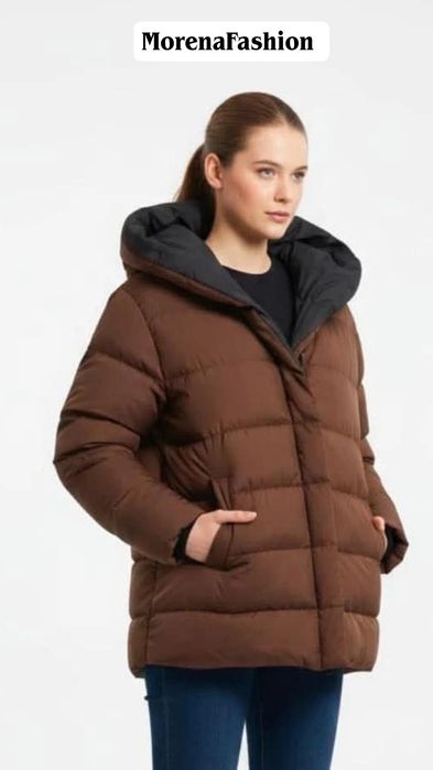 Дамско зимно яке с две лица