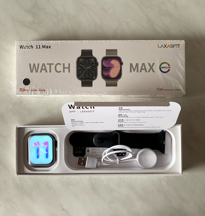 Watch 11 max 46 mm qora/black, Iwatch 11 series
