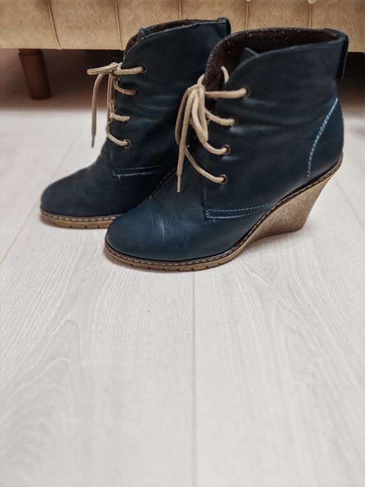 Ghete cu platformă ascunsă Guban piele naturala