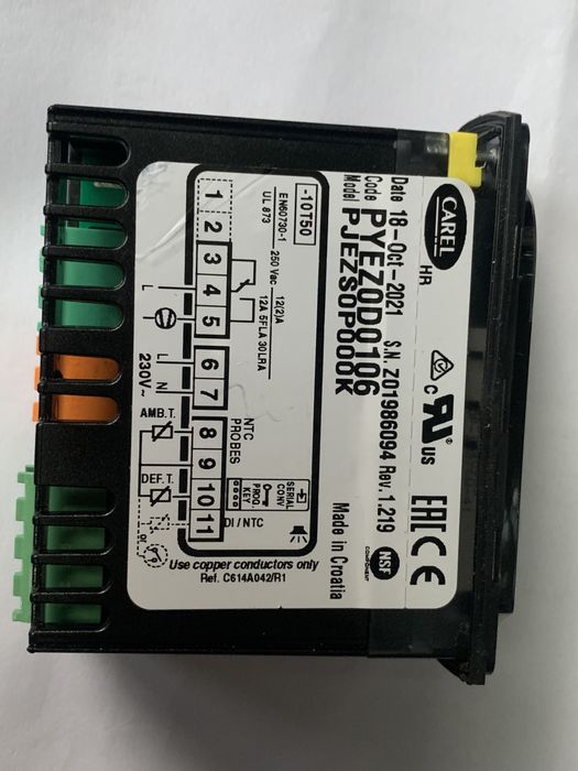 Termostat controler programator carel electronic 2 sonde incluse  nou