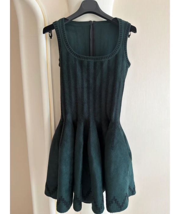 ALAIA Зеленые коктейльное платье