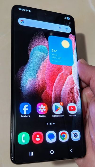 SAMSUNG S21 Ultra 5G Phantom Black Duos 12/128 GB impecabil, fullbox + cadou!