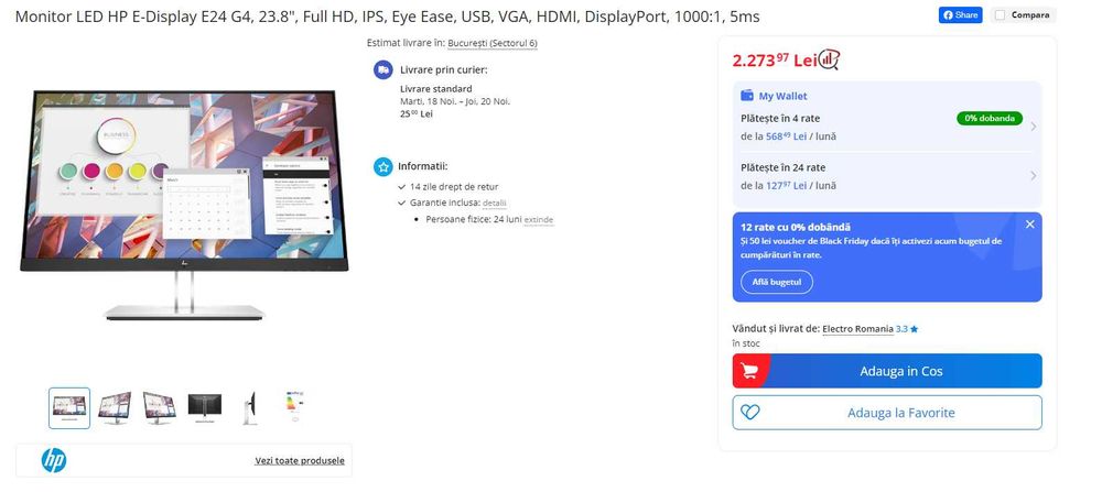 Monitor Hp E24 G4 FHD