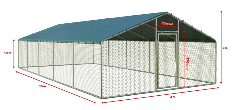 Волиера за птици 4х10 м + други размери - птичарник