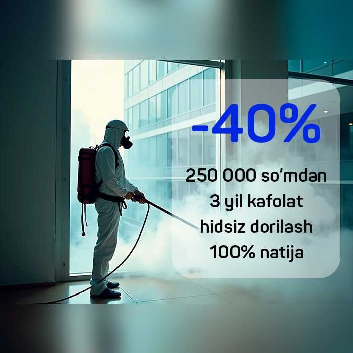 Dezinfeksiya xizmati klapa, tarakan, ilon. Dezinfeksiya Дезинфекция