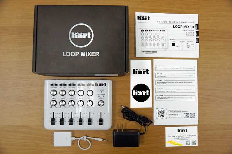 Нов Loop audio mixer аудио миксер Maker Hart пълен комплект