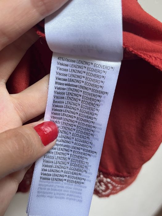 Maieu cu dantelă, Vila Clothing, oranj-roșu