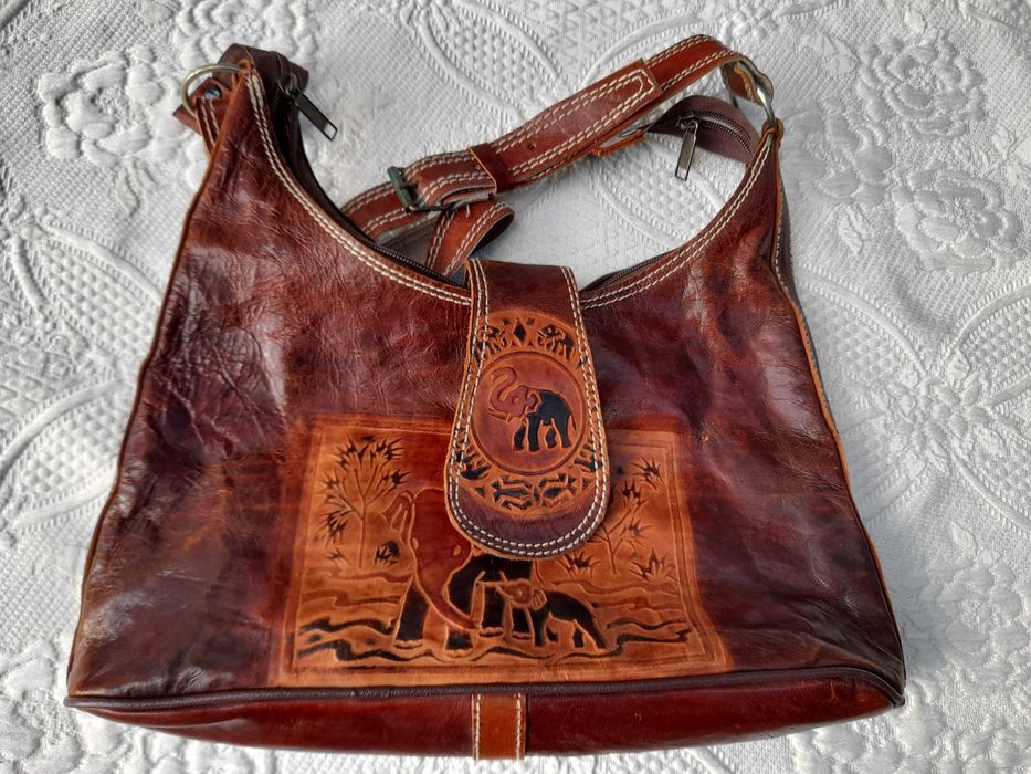 от Египет дамска чанта от естествена кожа