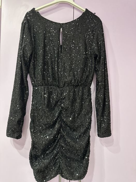 Черна къса официална рокля