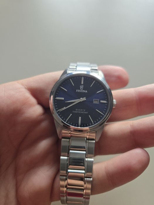 Festina Classics watch F20511/3 blue steel strap, men